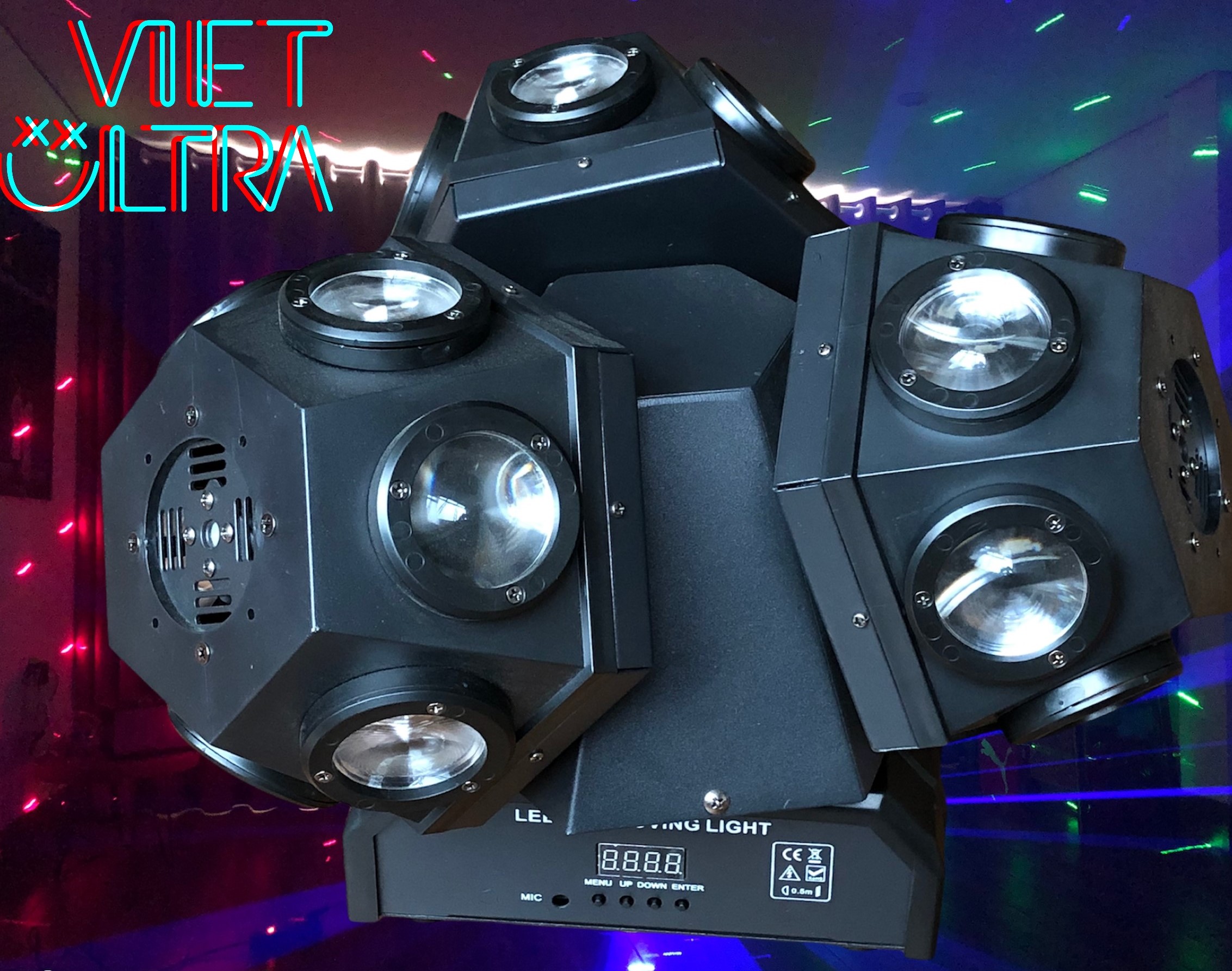 Đèn Moving 18 Mắt 3 Đầu (Led + Laser)