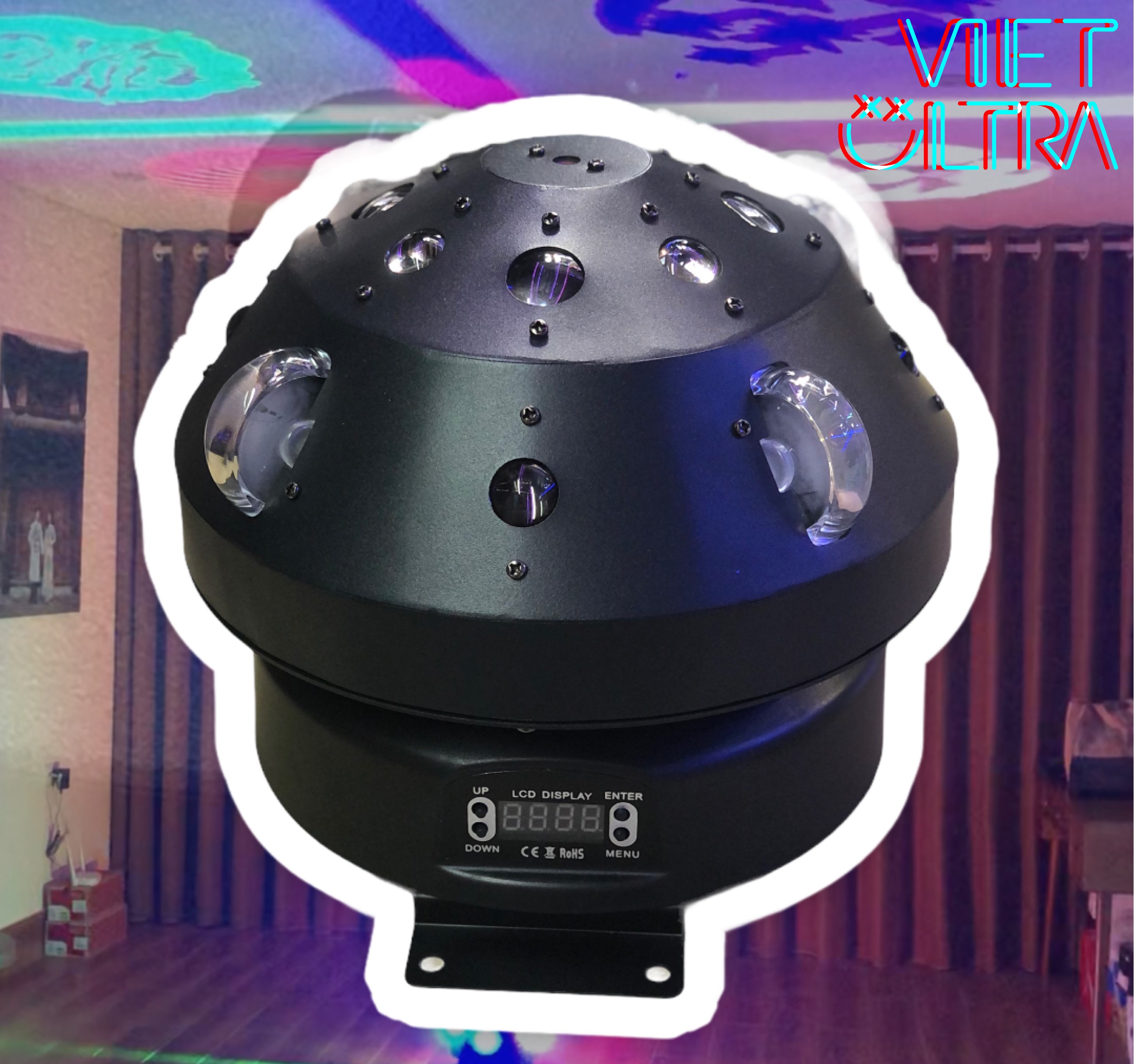 Đèn Moving Nấm Sừng 360 Độ