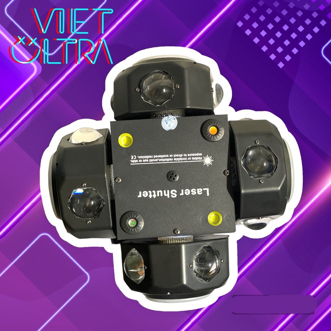 SIÊU PHẨM ĐÈN MOVING 4 ĐẦU 16 MẮT KẾT HỢP LASER - CHỚP CỰC ĐỈNH!!! - Ảnh 2